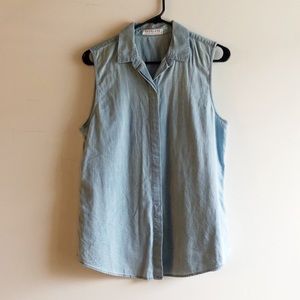 Everlane Chambray Button Down Tank